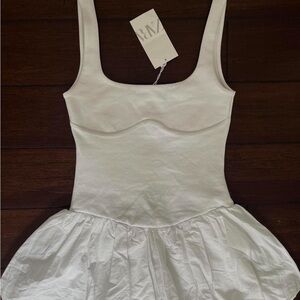 ZARA White Bubble Mini Dress